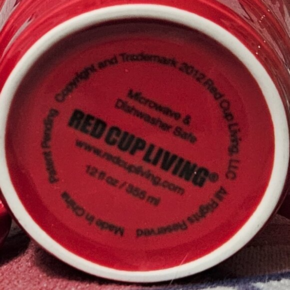 Red Cup Living 12 oz. Red Porcelain Coffee Mug - Picture 11 of 11